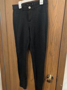 ONE 5 ONE Jegging 5 Pocket Charcoal Gray Zip Stretch Pants Leggings-Women's 6/28